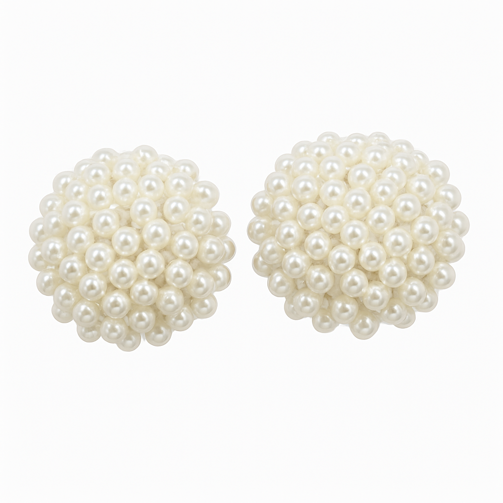 round pearl studs