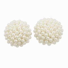 round pearl studs